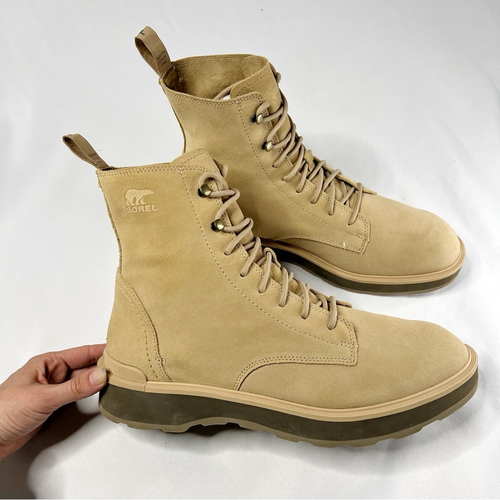 Sorel Men’s Hi-Line Genuine Suede Leather Tan Lace Up Boots Size 12 - Picture 5 of 10
